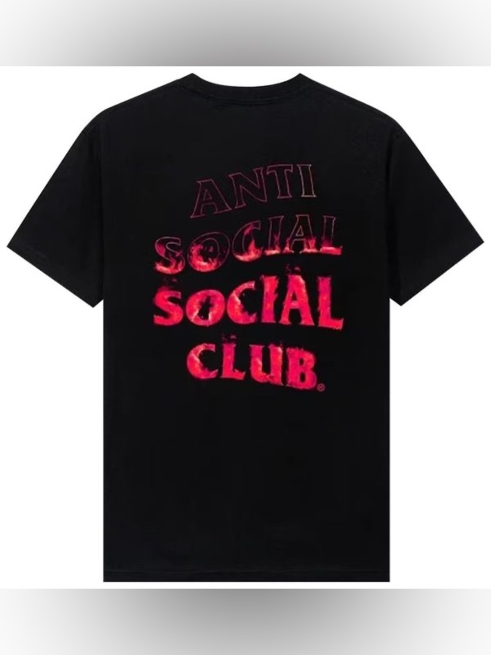 Anti Social Social Club Fire Inside Pink Flame Tee 'Black' Size L